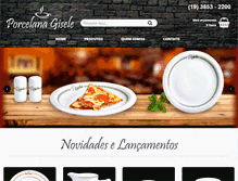 Tablet Screenshot of porcelanagisele.com.br